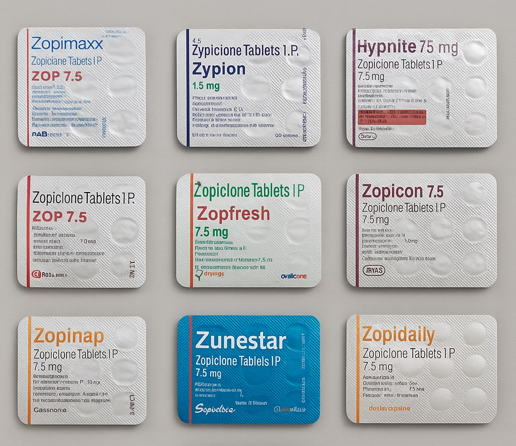 Most Popular Zopiclone Brands from India: Including ZOP 7.5, Zopicon, Zopfresh, and More